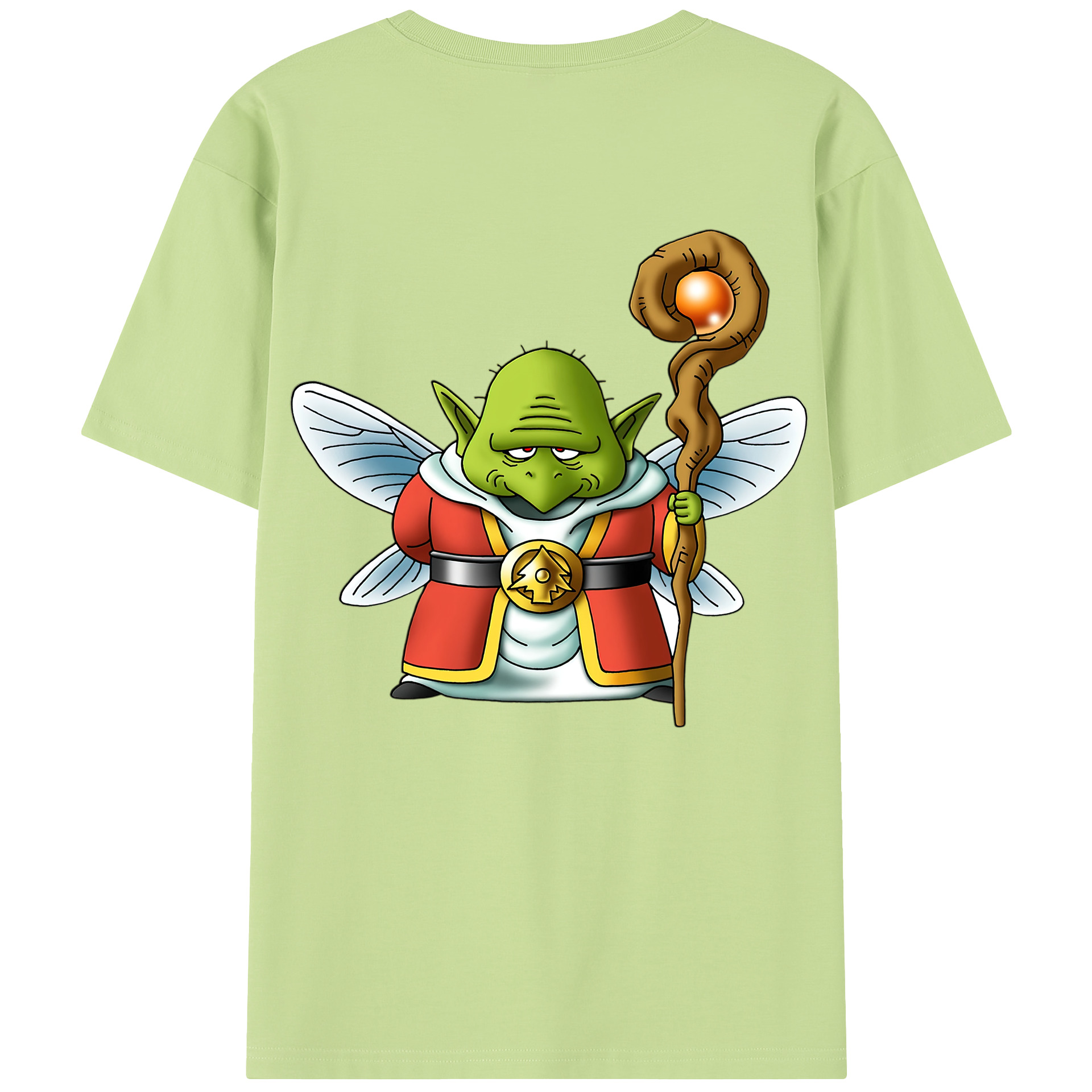 （画像用） ドラゴンクエスト Doragon Kuesuto Dragon Quest 綿100％半袖Tシャツ（背面プリント）